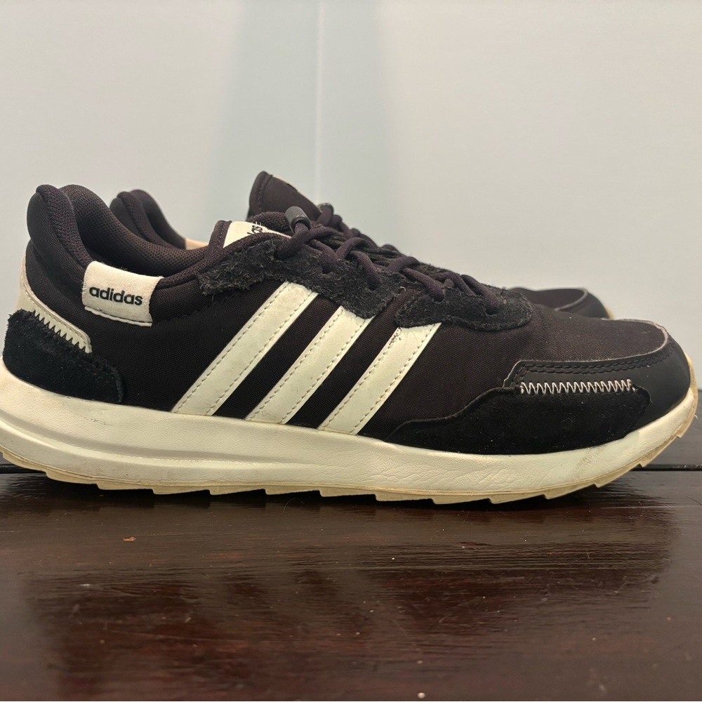Adidas Black and White Athletic Shoes